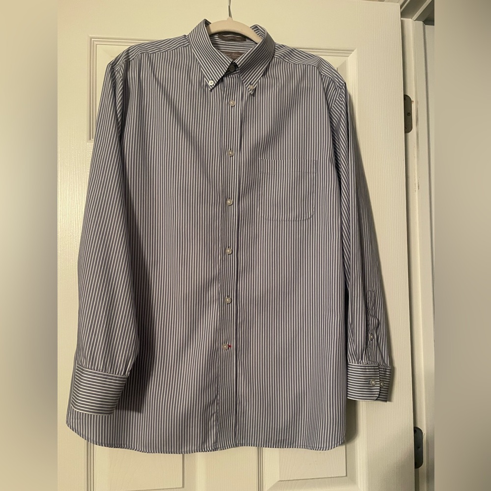 Daniel Cremieux Blue and White Striped Shirt
